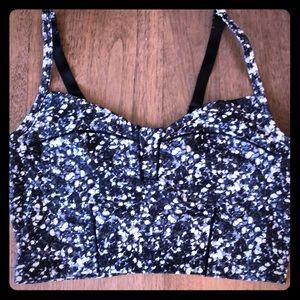 Lululemon Bra Top, printed pattern size 4